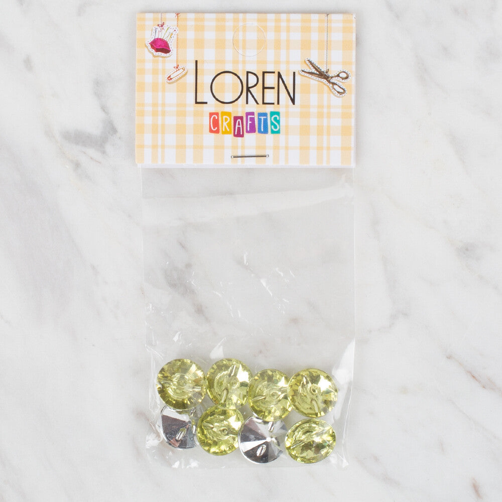 Loren Crafts 8'li Yeşil Düğme - 0210